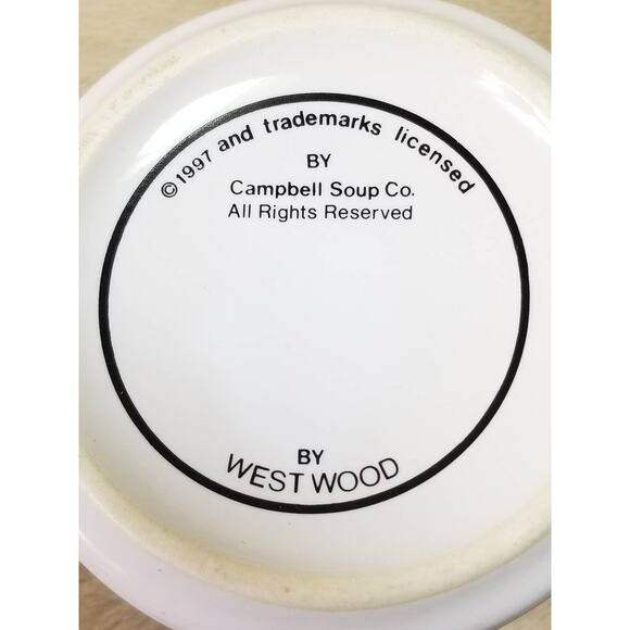 Campbell Soup Mug Large 14oz Mm Good By West Wood 3 1/2" Vintage 1997 - Picture 12 of 13